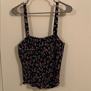 NWT Torrid Navy Floral Challis Cami Crop Top Sz 1